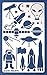 Aleks Melnyk #23 Metal Journal Stencil/Rocket UFO/Stainless Steel Stencil 1 PCS/Template Tool for Wood Burning, Pyrography and Engraving/Scrapbooking/Crafting/DIY