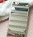 iPhone 6 Plus/6S Plus Case(2-Piece Combo Set),Blingy's Shiny Sparkling Glitter Style Mirror Striped Hard IMD Cases:2-Piece Combo Set for iPhone 6 Plus/6S Plus (5.5 inch) (Silver/Purple)