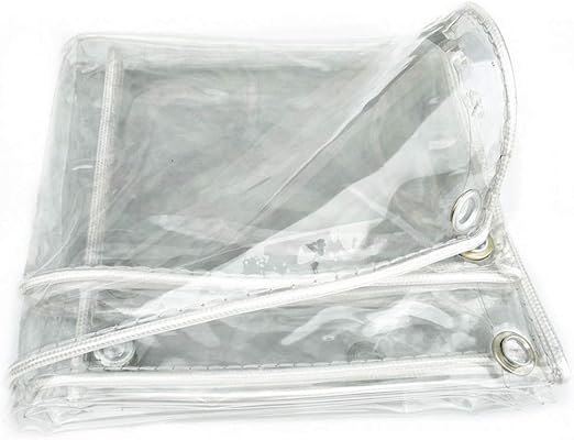 Amazon Com Lxla Clear Waterproof Tarp With Grommets Pvc Heavy Duty Waterproof Cloth Tarpaulin For Rainproof Sheeting And Patio Furniture Cover 450g M Size 1 2m X 2m Home Kitchen