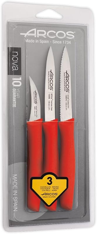 Set 3 Cuchillos Peladores Acero Inoxidable