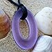 Soft Purple Sea Glass Necklace Surf Beach Transparent Oval Small Pendant Handmade Unisex Surfing Jewelry on a Waxed Cotton 26 Inches Cord Gift Under 20 Dollars