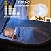FIRPOW Moon Lamp, 18 Colors Wall Moon Light 5.9IN LED Moon Night Light with Wooden Stand, Remote&Touch Control, USB Charging,Time Seting, Better Gift for Kids,Lover,Birthday, Christmas,Wall Decor