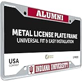 Desert Cactus Indiana University Bloomington Car Accessories Hoosiers Metal License Plate Frame and Tag Holder for Front or Rear of Car (Alumni)