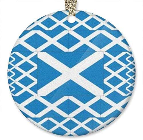 128 buyloii Scotland Flag Ornament (Round) Personalized Ceramic Holiday Christmas Ornament Ideas 2019
