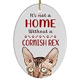 Brown Tabby Cornish Rex Cat Christmas Ornament 2025