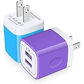 USB Wall Charger,Charger Brick,2Pack 2.1A Dual Port Charger Adapter Fast Charging Block Plug Charger Box for iPhone 16/15/14/13/12/11 Pro Max/Samsung Galaxy S25/S24/S23/S22/S21/S20/S10 Plus/Pixel 7a/7