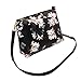 Floral Crossbody Bags for Women Tassel Purse Small Bag for Makeup Cosmetics Carry Portable Black