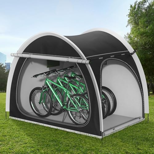 THE WHITE SHOP Bike Storage Shed Tent,Outdoor Portable Bicycle Storage Sheds,Bike Covers Shelter for Motorcycle,Garden Tools,Toys,Lawn Mover