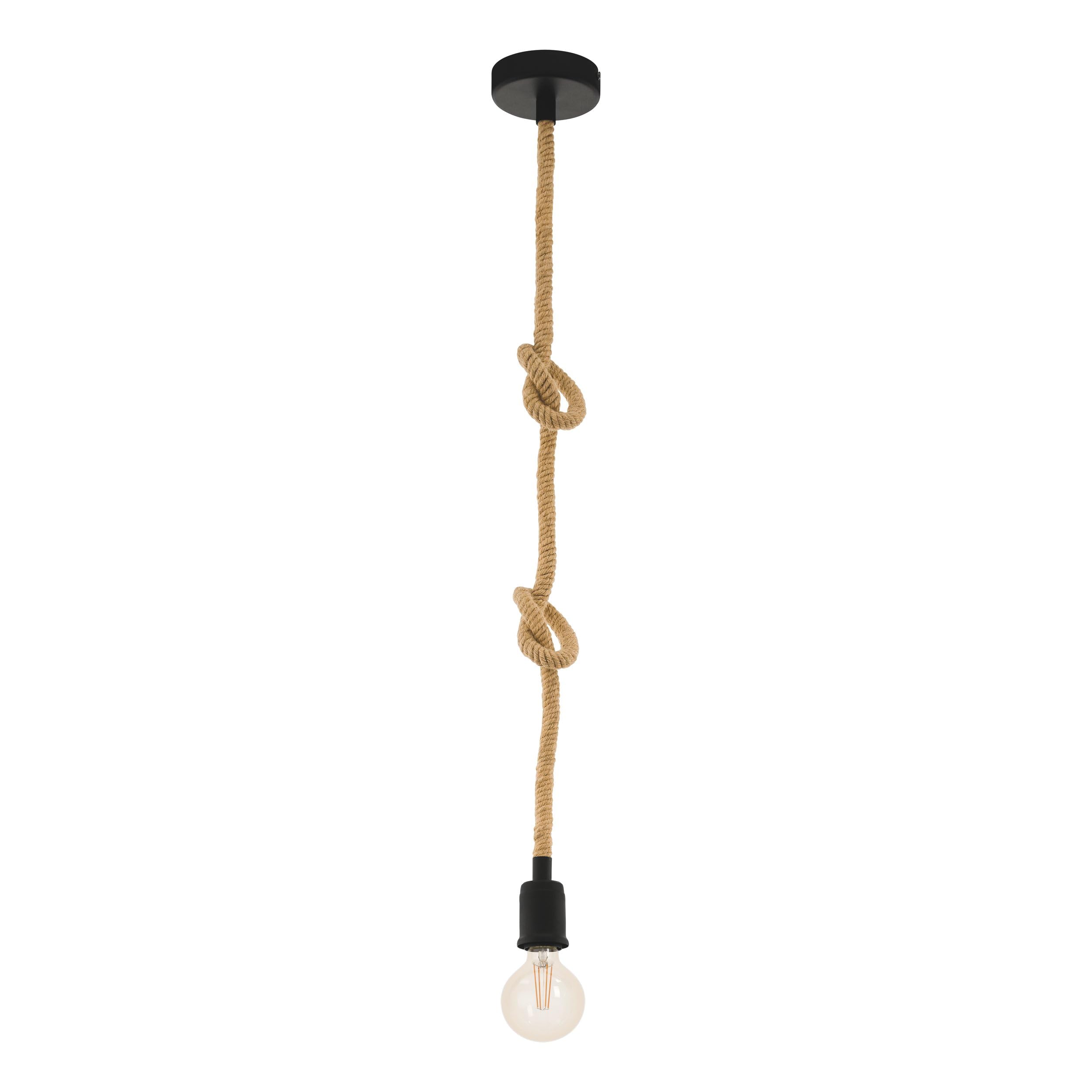 Eglo Ramside Pendant Light, Steel, Black