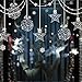 SWORNA Holiday Series SN-64 Merry Christmas Ball Star Snowflakes Decoration Removable Vinyl Wall Window Door Mural Decal Sticker Retail Store/Coffee House/Restaurant/Supermarket/Dress Shop 30