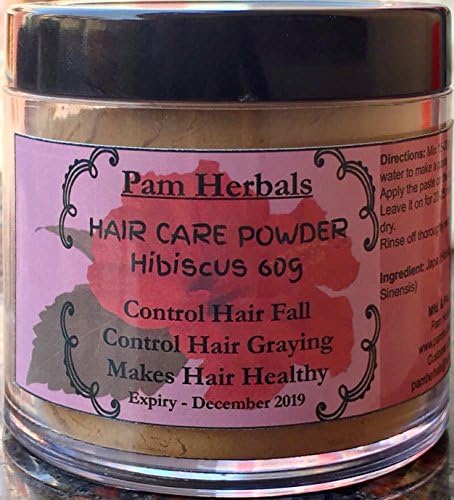 Pam Herbals Hair Care Hibiscus Powder Control Hair Fall &amp; Graying (60g Hibiscus Powder)