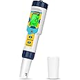 CIZTADA Saltwater Pool Tester Free Chlorine Meter pH and Salinity Tester 7 in 1 Free Chlorine pH Salt ORP TDS EC Temp Meter Digital Pool Water Tester pH and Free Chlorine Meter for Pool Hot Tub Spa