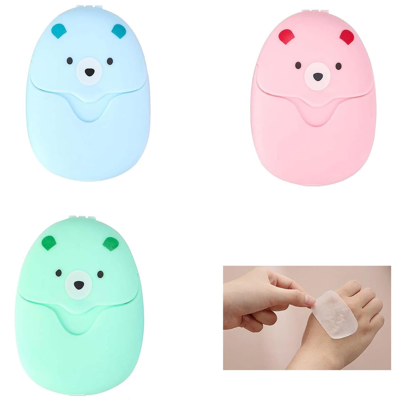 3-Pack Portable Travel Soap Sheets, 150Pcs Travel Soap Sheets Backpacking Essentials Disposable Travel Wash Hand for Home Travel Camping and Outdoor Activities, Easy to Clean Mini Soap Paper