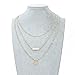 Yean Gold Layered and Long Choker Necklace, Alloy Bar Necklace, Layering Chokers for Women and Girls