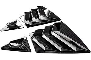 Neopaftu 2PCS Rear Side Window Louvers Compatible with Toyota Corolla 2020-2022 Air Vent Scoop Sun Shade Shutter Auto Exterior Decoration Trim Accessories (Carbon Fiber Style)