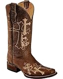 Circle G Women's Cross Embroidered Cowgirl Boot Square Toe - L5042
