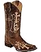 Circle G Women's Cross Embroidered Cowgirl Boot Square Toe - L5042