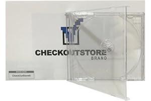 CheckOutStore Original Vintage Old Style Standard CD Jewel Case Heavy Duty 90g (Clear) (Pack of 10)