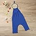 Franterd Baby Girls Straps Rompers, Kid Jumpsuits Piece Pants Clothing (Blue, 2T)