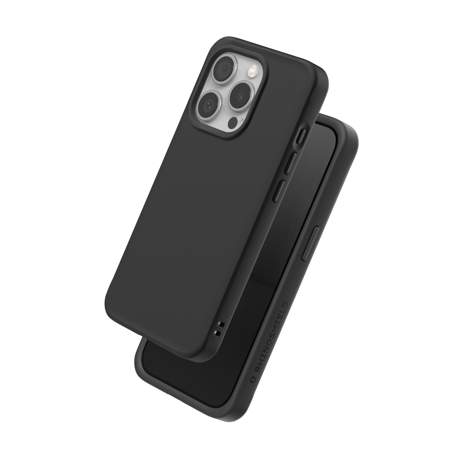 Photo 1 of RhinoShield Case Compatible with iPhone 15 Pro Max | SolidX - Reinforced Shock-Absorbing Slim Design Protective Cover with 3.5M / 11ft Drop Protection - Classic Black