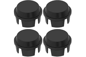 Replacement Lawn Mower Tractor Deck Wheel for Hub Cover Cap (M145727), 4-Pack, For Black Rubber – Fits 335/345/GX355/X730/GS4