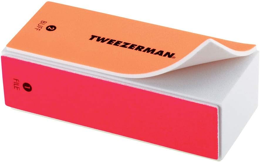 Tweezerman Neon Hot 4-in-1 File, Smooth & Shine Block : Beauty