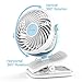 Clip on Fan, Ommani USB or 2600mAh Rechargeable Battery Operated Fan Small Desk Fan Whisper Quiet with 4 Speed Swivel 360°, Portable Stroller Fan for Baby Stroller Home Office Camping Outdoors