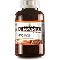 Chamomile 230 Capsules, 400 mg, Organic Chamomile (Matricaria Recutita) Dried Flower (230 Capsules)