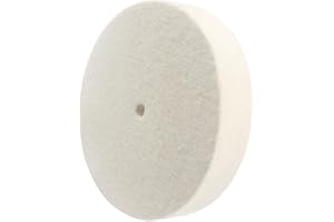 JUNLIXN 𝐉𝐔𝐍𝐋𝐈𝐗𝐍 6 Inch Soft Felt Buffing Wheel - 5/8 Inch Arbor Hole Compressed Wool Felt Polishing Wheels for Bench/Die Grinder