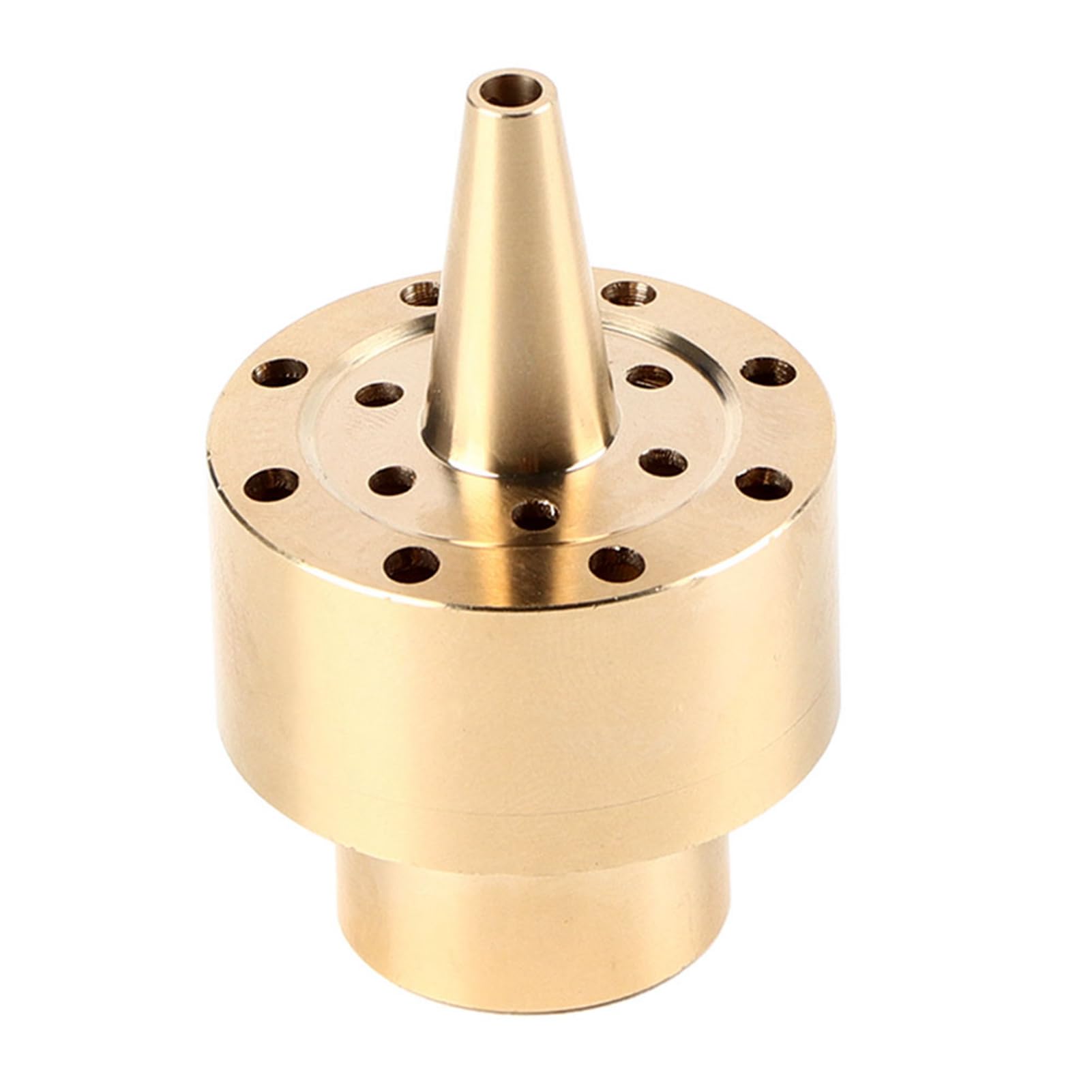 Brass Fountain Nozzle Head 1/4 1/2 3/4 Inch, Multi-Direction Water Spray Sprinkler for Pond Garden Courtyard, Column Jet Design Outdoor Water Feature