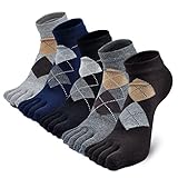 Artfasion Men's Toe Socks Cotton Fun Casual