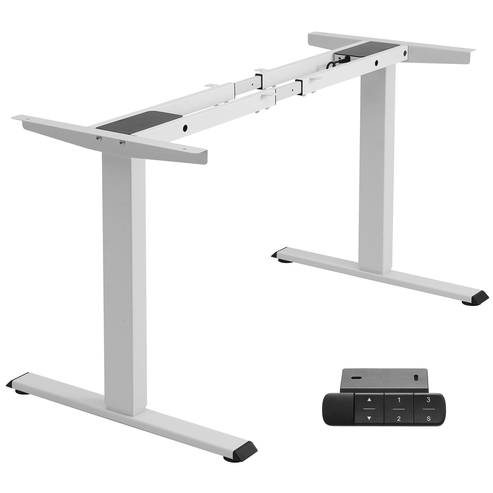 Photo 1 of TOPSKY Dual Motor Electric Adjustable Standing Computer Desk for Home and Office (White Frame only)