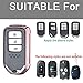 RYE Key Fob Cover with Glitter Liquid Quicksand,Flowing Bling Sparkle Key Fob Case Fit 4/5/6 Buttons Keyless Entry of Honda 2015-Up Civic Accord Fit Pilot CR-V Odyssey - Pink