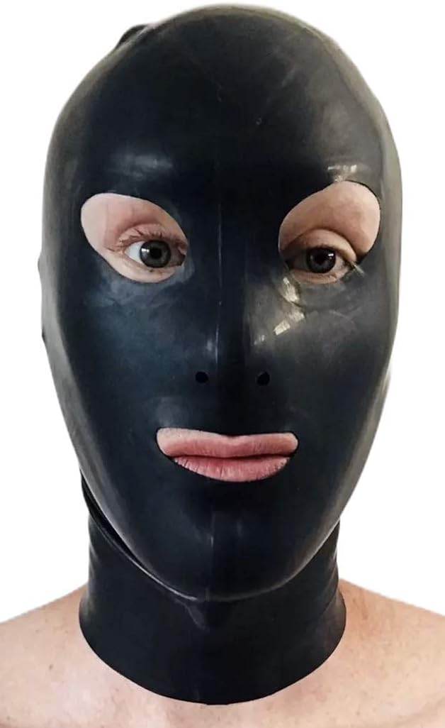 Amazon Com Latex Hood Mask Cosplay Rear Zipper 0 4 Mil 100