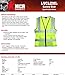 MCR Safety LVCL2MLS Ladies Sized Class 2 Lightweight Safety Vest, Silver Reflective Stripe, Zipper Front, Lime, Small