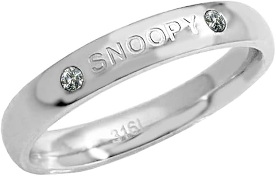Amazon 19号 巾着 紙袋セット リング サージカルステンレス 指輪 スヌーピー ピンクゴールド ホワイトゴールド アクセサリー 316l 24金 プラチナ 加工 サージカル ペア 316l スワロフスキー 金属アレルギー 並行輸入品 リング 通販