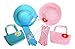 Butterfly Twinkles Girls Tea Party Hats Dress Up Play Set for 2 with Sun Hats Purses Gloves and Pearl Necklaces
