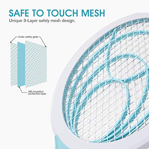 mafiti Electric Fly Swatter Fly Killer Bug Zapper Racket for Indoor and