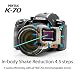 Pentax K-70 Weather-Sealed DSLR Camera, Body Only (Black)thumb 4