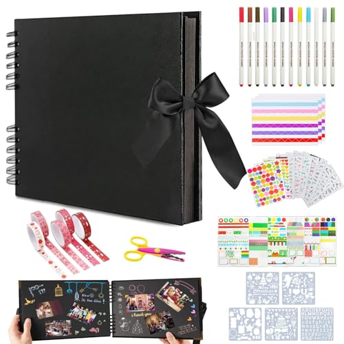 Álbum de Fotos, Álbumes de Recortes de 80 Páginas, Kit de Álbum de Recortes Hecho a Mano, Álbum de Fotos Viaje, Scrapbook, Regalos Boda Aniversario Cumpleaños Navidad Recuerdos