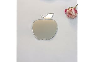 20PCS of Acrylic Place Cards,Wedding Place Cards,Apple Place Names Blanks for Wedding Decor Dinner Party Seating (Silver Mirr