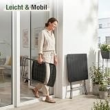 Sekey 3 Piece Rattan Look Plastic Bistro Set - Folding Table & Chairs view 7