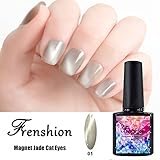 Frenshion Magnetic Cat Eye Gel Polish 3D Gel Nail Polish Jade Color Soak Off UV LED 10ml