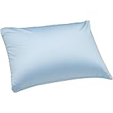 Focustree Microbead Throw Pillow Bedding Neck Pillows with Removable Cover, 16" x 12" Bed and Couch Decorative Pillow for Home Sofa Bedroom Fun Colors Support. Silky, Comfortable (Light Cyan)