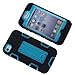 iPhone 4s case, iPhone 4 case, MagicSky Robot Series Hybrid Armored Case with Kickstand for Apple iPhone 4/4S - 1 Pack - Retail Packaging - Blue/Black