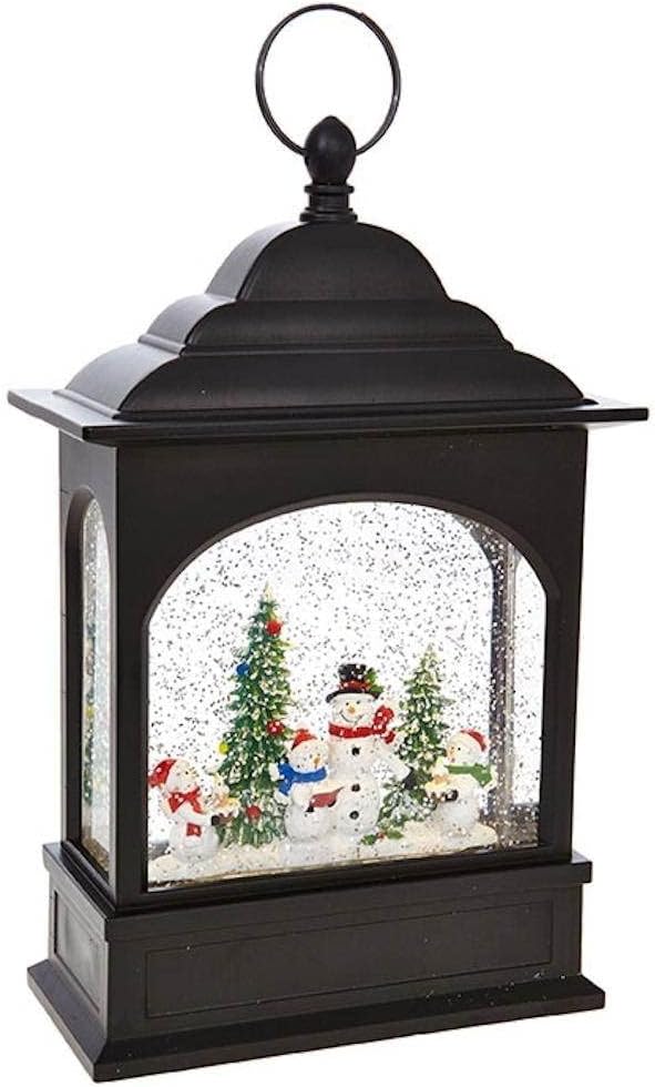Snow Globes - RAZ Imports Snowman Caroler Lighted Water Lantern 11 Inch Lighted Christmas Snow Globe with Swirling Glitter