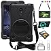 ZenRich Galaxy Tab A 8.0 2017 Case,[ ONLY Fit 2017 Tab A 8.0 SM-T380],zenrich 360 Degree Rotatable Handle Kids case Kickstand Hand Strap & Shoulder Strap for Tab A T385 SM-T380 Black