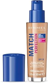 Rimmel Match Perfection Foundation Natural Beige 400 Medium SPF20 Cruelty Free view 2