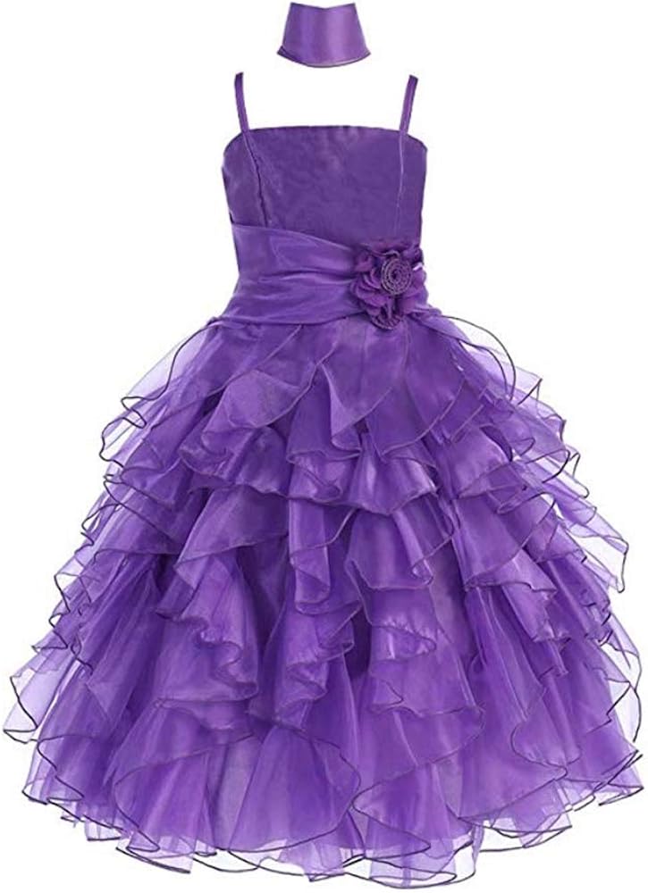 girls purple formal dress