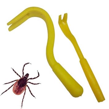 Western Era Anti Tick/Lice/Flea/Mite Remover/Picker/Tweezer for Healthy Care of Puppies/Dog/Cat/Kitten (Yellow)